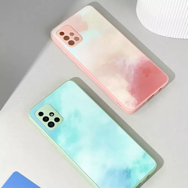 Чохол TPU+Glass Marble Clouds для Samsung Galaxy A03 Core Gray 61433