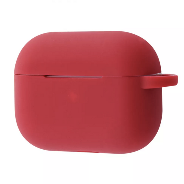 Чохол Silicone Shock-proof з карабіном для Apple Airpods 3 Bordo 60060