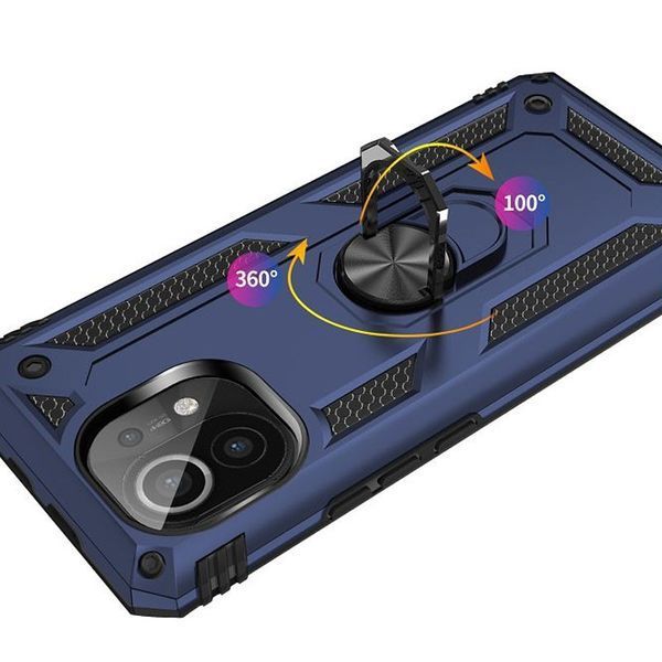 Протиударний чохол Serg Magnet Ring для Xiaomi Mi 11 Lite / 11 Lite 5G NE Синій 59026