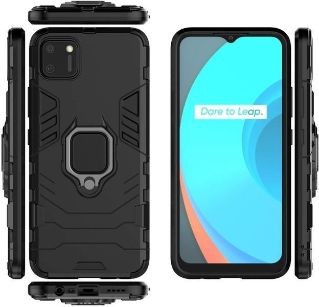 Противоударный чехол Transforme Ring для Realme C11 2020 Black 57430