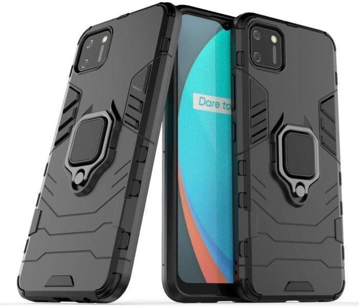 Противоударный чехол Transforme Ring для Realme C11 2020 Black 57430