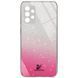 Чехол TPU+Glass Swarovski Full для Samsung Galaxy A52 / A52s Малиновый 56027