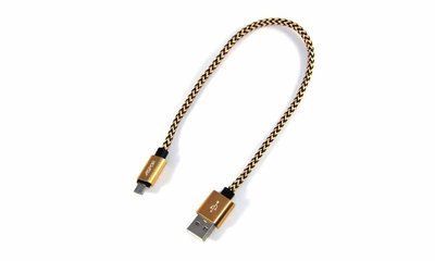Кабель Aspor A173 USB to MicroUSB 3A 30cм Gold 36705