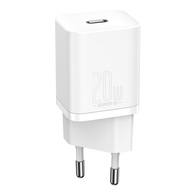 Сетевое зарядное устройство Baseus Super Silicone PD Charger 20W Type-C White 61035