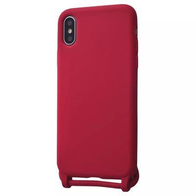 Чехол со шнурком WAVE Lanyard Case для Iphone X / XS Rose red 56289
