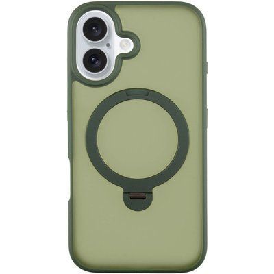 Чохол Metal Buttons MagSafe Colorful HQ Ring для Iphone 16 Green