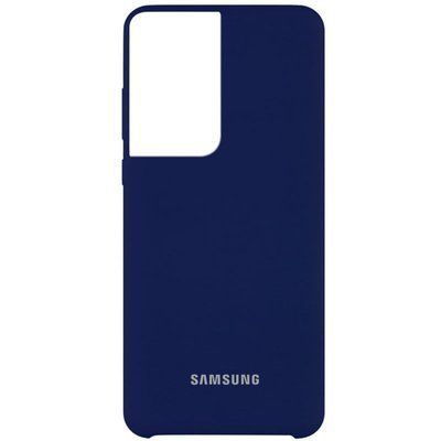 Чохол Silicone Case для Samsung Galaxy S21 Ultra Темно-синій / Midnight blue 52548
