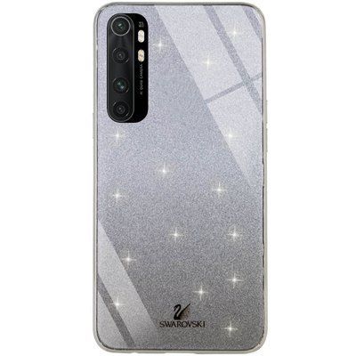 Чохол TPU+Glass з блискітками Swarovski для Xiaomi Mi Note 10 Lite Чорний 45478