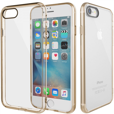 Чохол i-smile для Iphone 7 / 8 / SE 2020 Прозорий / Gold 83520