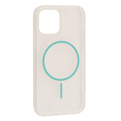 Чохол Clear Magnetic Color Slim MagSafe для Iphone 16 Pro Прозорий/Glacier blue