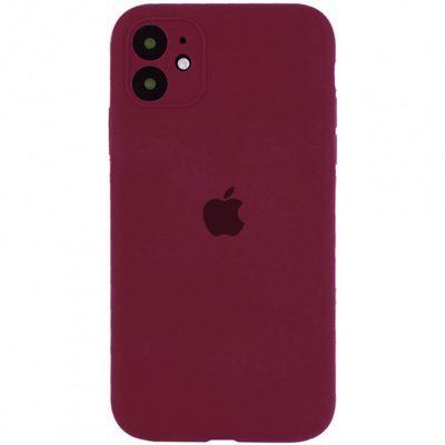 Чохол Silicone Case Square для Iphone 11 Maroon 60741
