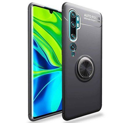 Чохол Din Color Magnet Ring для Xiaomi Mi Note 10 / Mi Note 10 Pro Чорний 38594