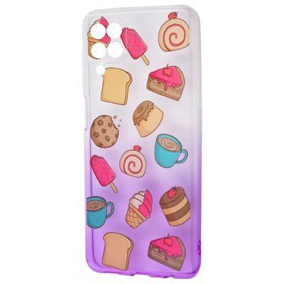 Чехол WAVE Sweet Acid для Samsung Galaxy A22 / M32 / M22 White / Purple / Cake 56816