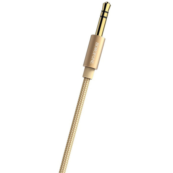Кабель Aux Borofone BL3 3.5 Audio 1м Gold 66682