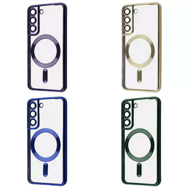 Чохол WAVE Metal Color MagSafe для Samsung Galaxy S22 Прозорий/Gold 84728