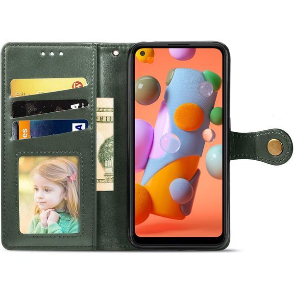Чехол-книжка ETMA Gelan для Samsung Galaxy A11 / M11 Зеленый 41389