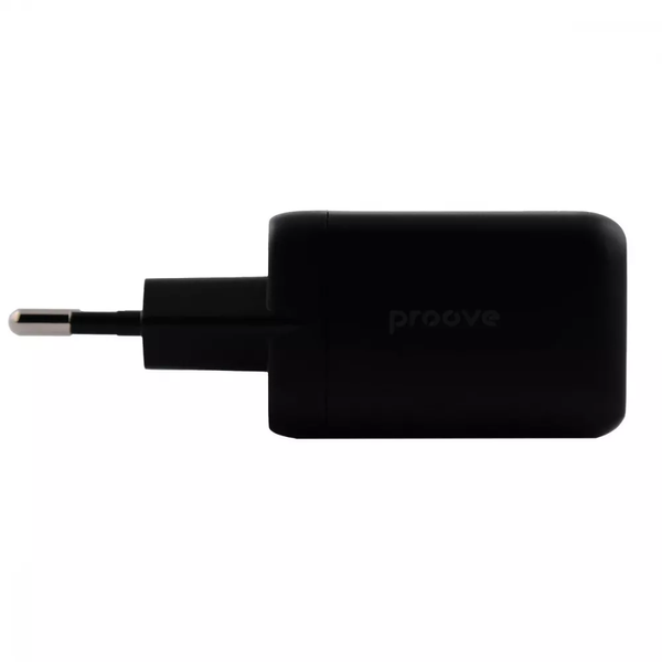 Сетевое зарядное устройство Proove Silicone Power 40W Type-C + Type-C Black 80268