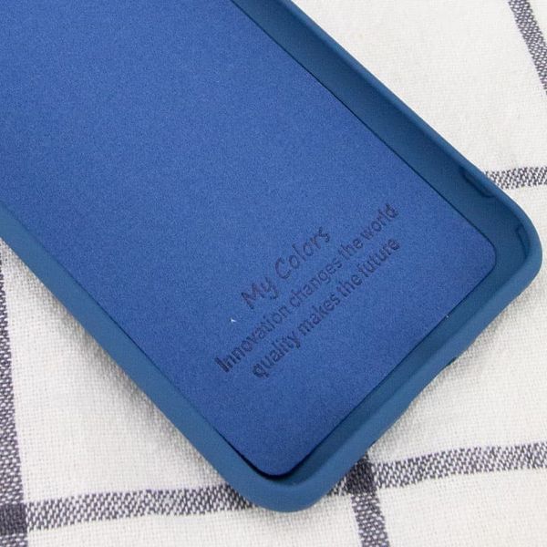 Чехол Silicone Cover MyColor Camera A для ZTE Blade A51 Синий / Navy blue 60940