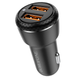 Автомобільний зарядний пристрій Borofone BZ17 + кабель Type-C 2USB / 3A Black 65021 3