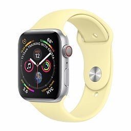 Ремешок Silicone для Apple Watch 42/44/45/49 mm Milk Yellow 40152