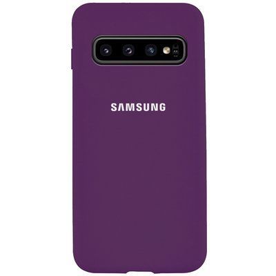 Чехол Silicone Cover для Samsung Galaxy S10 G973 Фиолетовый / Grape 54802