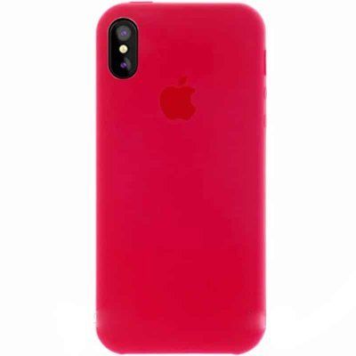 Чехол Silicone Case 360 для Iphone X / XS Розовый / Rose red 38190