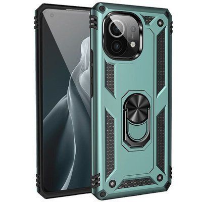 Протиударний чохол Serg Magnet Ring для Xiaomi Mi 11 Lite / 11 Lite 5G NE Зелений 59028