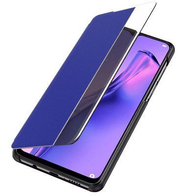 Чехол-книжка Smart View для Samsung Galaxy S21 Ultra Синий / Светлое окошко 53769