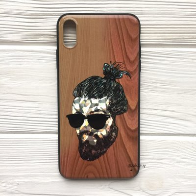 Чехол BARBER для Iphone XS Max в очках светлый 32900