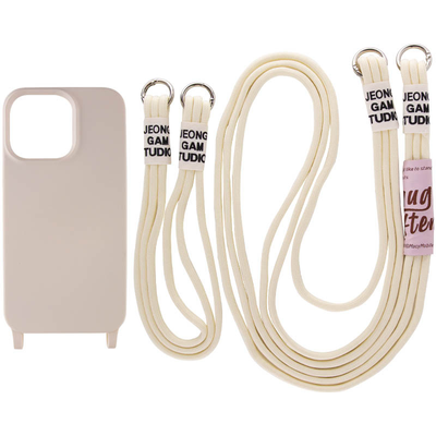 Чехол California со шнурками для Iphone 12 / 12 Pro Бежевый / Antigue White 69453