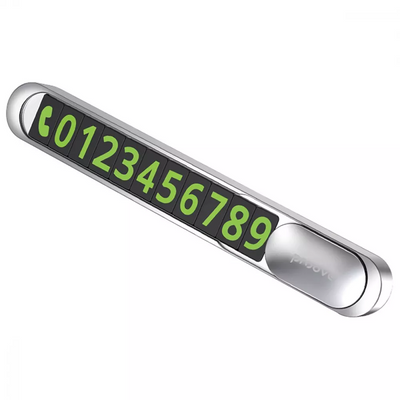 Автовизитка Proove Parking Number Plate Metal Lock Silver 83216