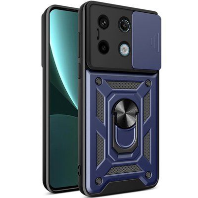 Противоударный чехол Camsh Serg Ring для Xiaomi Redmi Note 13 Синий