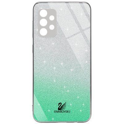 Чохол TPU+Glass Swarovski Full для Samsung Galaxy A52 / A52s Бірюзовий 56029