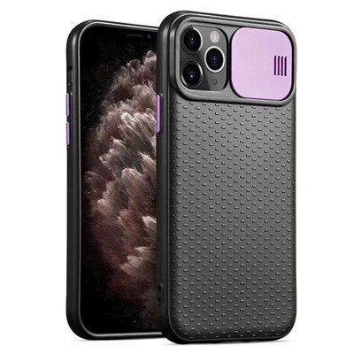 Чехол Camsh Black для Iphone 11 Pro Max Черный / Сиреневый 44528