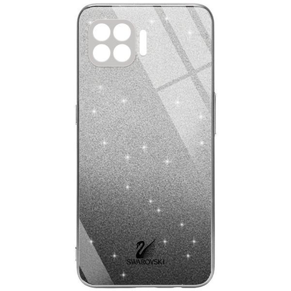 Чохол TPU+Glass з блискітками Swarovski для Oppo A73 Рожевий 59706