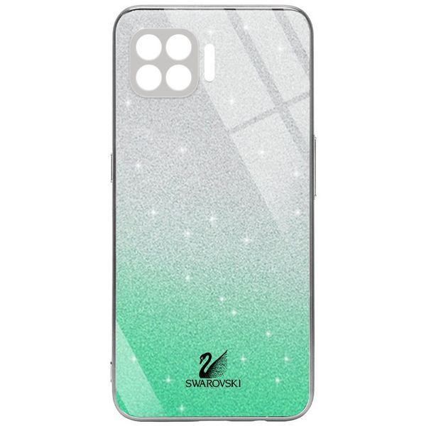 Чохол TPU+Glass з блискітками Swarovski для Oppo A73 Рожевий 59706