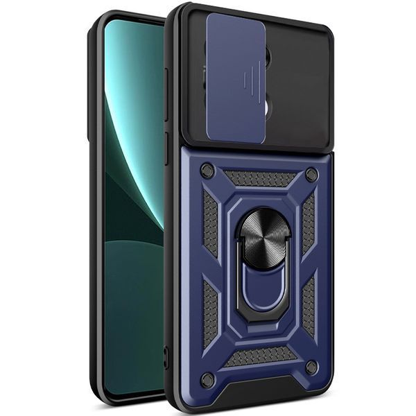 Противоударный чехол Camsh Serg Ring для Xiaomi Redmi Note 13 Синий