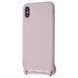 Чехол со шнурком WAVE Lanyard Case для Iphone X / XS Pink sand 56290
