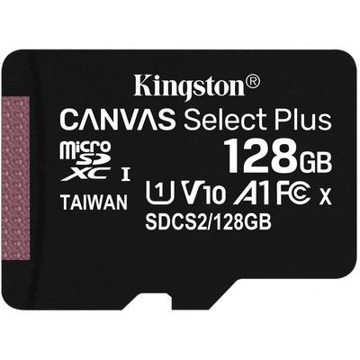 Карта пам'яті Kingston MicroSDXC UHS-1 Canvas Select Plus 128GB Class 10 A1 R-100 MB/s Black 83705