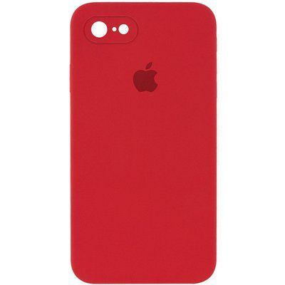 Чохол Silicone Case Square для Iphone 7 / 8 / SE 2020 Червоний / Camellia 57007