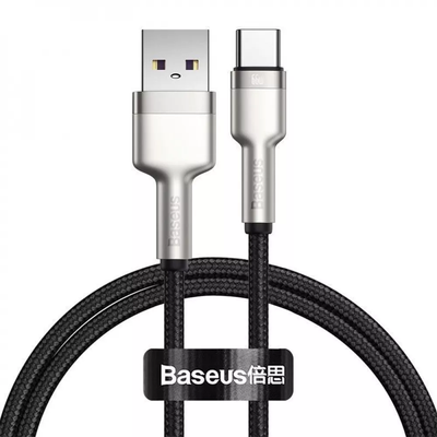 Кабель Baseus Cafule Metal USB to Type-C 66W 1m Black 83099