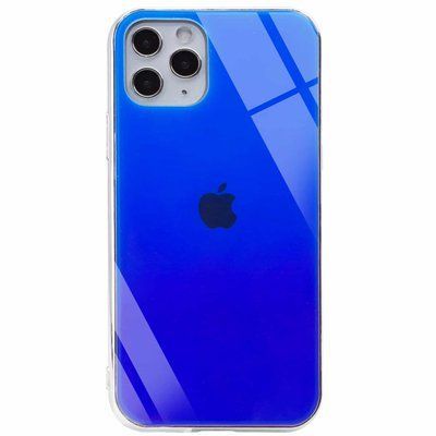 Чохол TPU+Glass Gradient Rainbow для Iphone 11 Pro Синій 38656