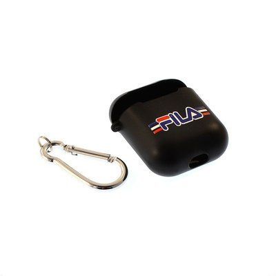 Чехол Matte Protective с карабином для Apple Airpods FILA Black 32965
