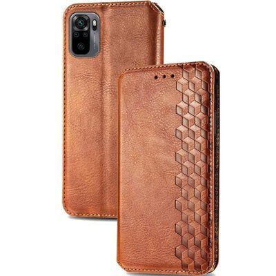 Чехол-книжка ETMA Cub для Xiaomi Redmi Note 10 / Note 10s / Poco M5s Коричневый 54432