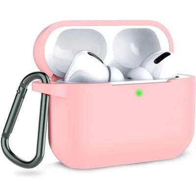 Чохол Silicone Case з карабіном для Apple Airpods Pro Pink 38363