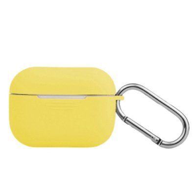 Чохол Silicone Slim з карабіном для Apple Airpods Pro Yellow 82265