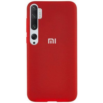 Чохол Silicone Cover для Xiaomi Mi Note 10 / Mi Note 10 Pro Червоний / Dark Red 38493