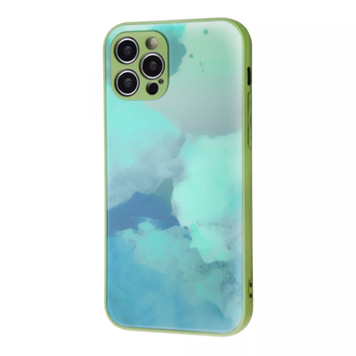 Чохол TPU+Glass Bright NoLogo для Iphone 12 Pro Max Mint green 61283