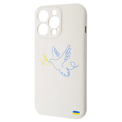 Чехол патриотический WAVE Ukraine Edition MagSafe для iPhone 13 Pro Dove of peace 63248