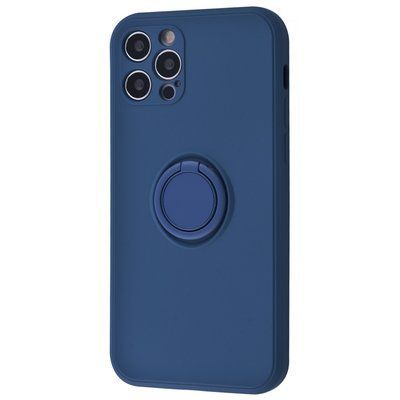 Чохол WAVE Light Color Magnet Ring для Iphone 12 Dark blue 54325